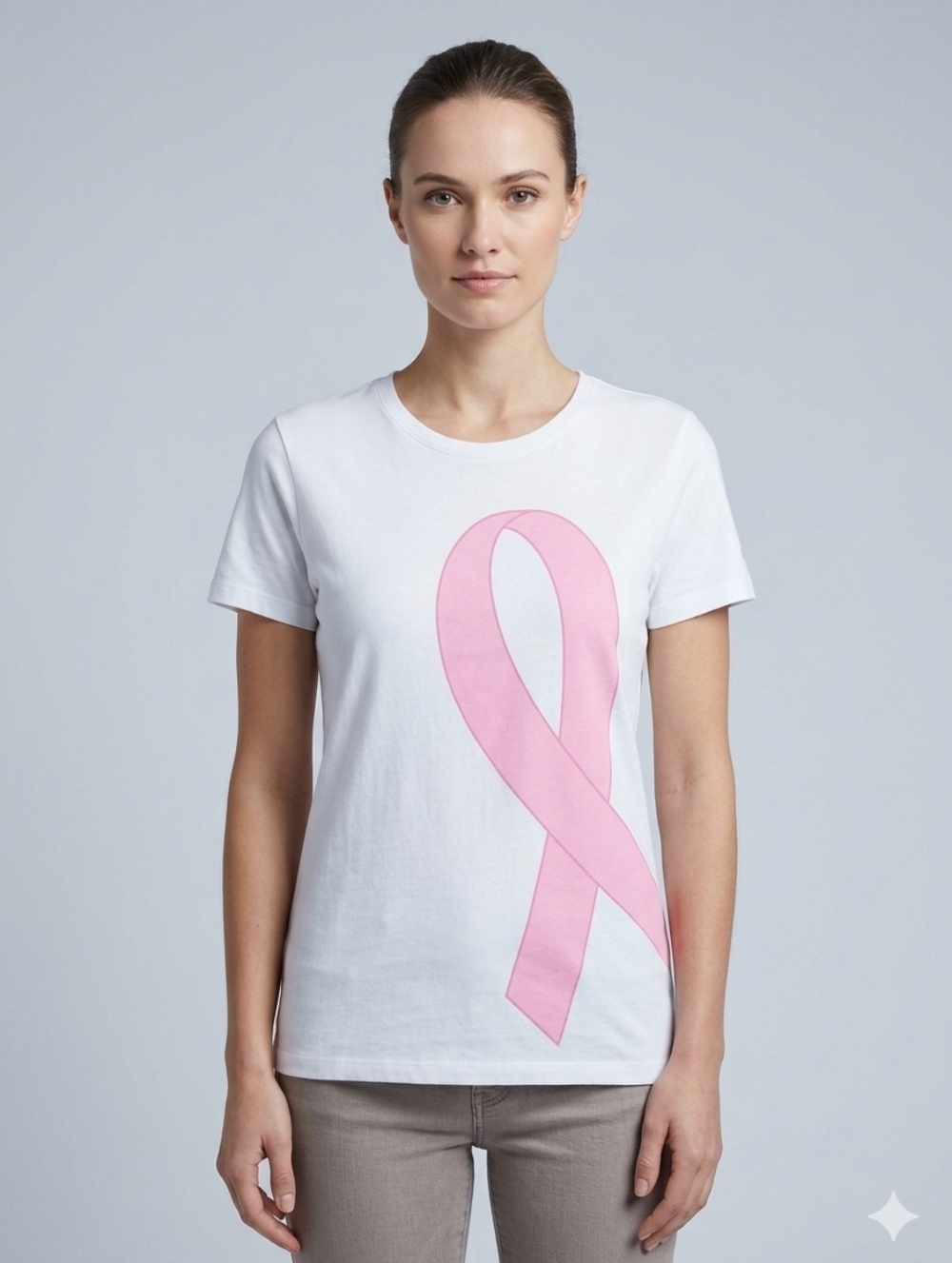 Izod T-Shirt White Short Sleeve Breast Cancer Size L